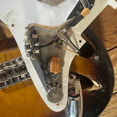 Fender 1955 Stratocaster Sunburst One-Piece Ash Body Excellent image 23