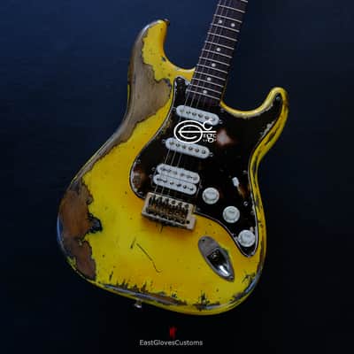 Fender Stratocaster HSS TV Yellow Heavy Aged Relic image 15