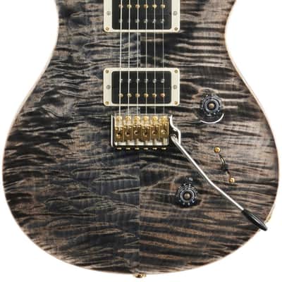 PRS Paul Reed Smith Custom 24 Pattern Thin 10 Top Electric Guitar (with Case), Charcoal Burst image 2