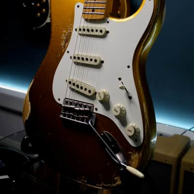 Fender Custom Shop ’55 Stratocaster Kyle McMillin Masterbuilt 2020 - Frost Gold Relic image 10
