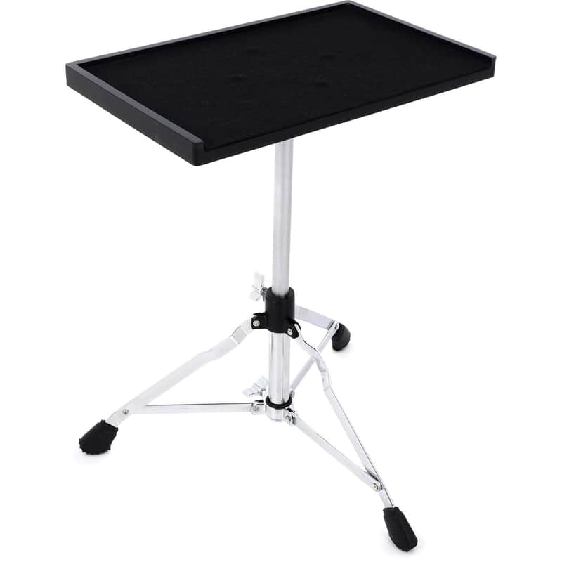 Sidekick Essentials Table with Stand, with Felt-Lined Surface, 3-Sided Edge, Height Adjustable Low Tripod Base, Compact Utility Table for Musicians and DJs (G-SES) image 1