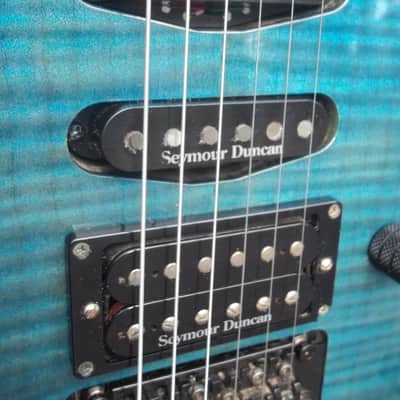 Jackson Dinky DK2 Trans Dolphin Blue Guitar~1997 AMAZING Top~MIJ~Japan~w/Seymour Duncans~Hard Case~ image 4