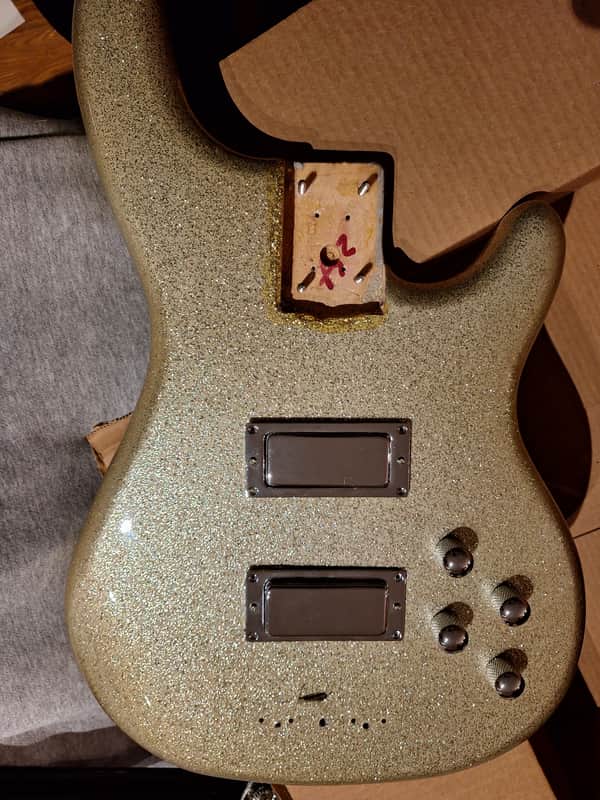 Daisy Rock Bass body 1990s? - silver sparkle image 1