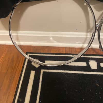 Ludwig No. 552 Bronze 6.5x14" 10-Lug Snare Drum with Rounded Blue/Olive Badge 1981 - 1984 - Clear-Lacquered Bronze image 9