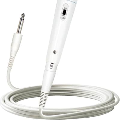 White XLR Wired Vocal Microphone for Karaoke – Dynamic Unidirectional Mic for Singing, Conference & Campus Use. Durable Design for Longevity, Includes Mic, 14.8ft XLR Cable & Switch image 1