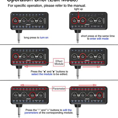 Guitar Headphone Amplifier Rechargeable Guitar Headphone Amp with Multi Effects - Amp Models, IR Loading, Tuner, Portable Bass Guitar Headphone Amplifier Delay Reverb Chorus Overdrive image 2