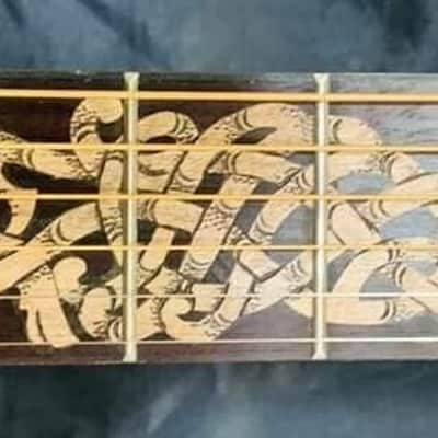 Blueberry Handmade Acoustic Dreadnought Guitar Celtic Motif - built to order image 5