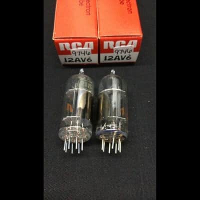 NOS Pair RCA 12AV6 Radio Vintage Vacuum Tubes TESTED Mint 9.9746 image 2