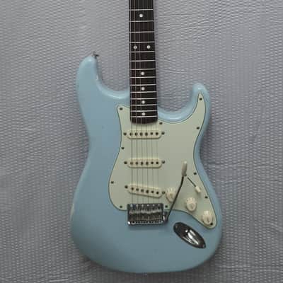 Custom Fender Stratocaster "Nowherecaster" MJT Sonic Blue Relic image 2