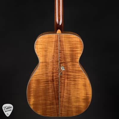 Huss & Dalton 30th Anniversary OM - Bearclaw Italian Spruce & Flamed Koa #3 of 10 image 4
