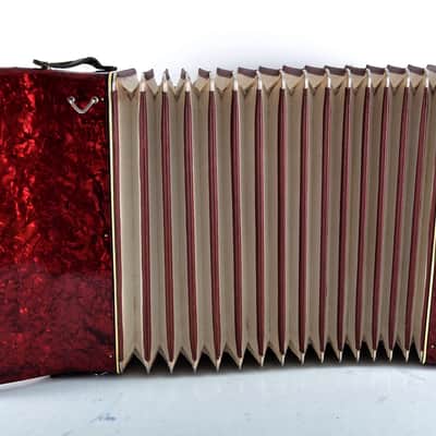 Rare Vintage German Made Top Piano Accordion Weltmeister Gigantilli I - 80 bass + Original Hard Case & Shoulder Straps image 14