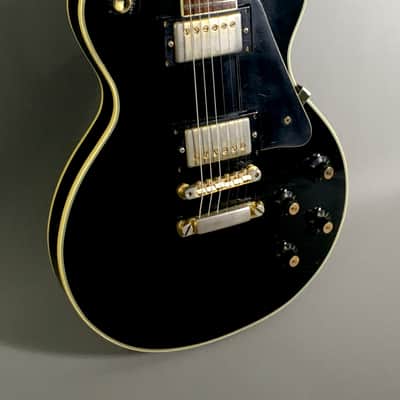 Vintage 1969 Matsumoku MIJ Aspen Single Cut Les Paul Piano Black LP Aged Gold HSC 7.1 lb image 4
