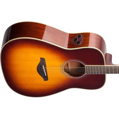 Yamaha FG-TA TransAcoustic Dreadnought Acoustic-Electric Guitar w/ Chorus and Reverb - Brown Sunburst image 5