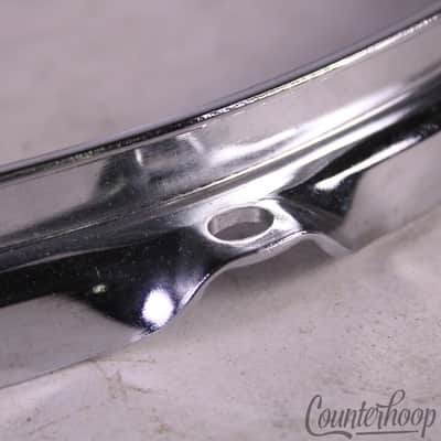*Ludwig 14" Snare Drum Batter/Floor Tom Resonant Rim/Hoop 80s 8-Lug-Hole Chrome* image 3