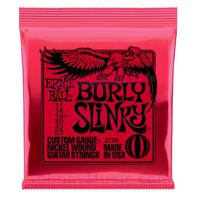 Burly Slinky Nickel Wound Electric Guitar Strings 11-52 Gauge - world standard special-tempered+tinned steel & ni-plated wrap on steel hex core image 1