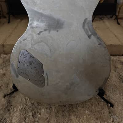 Meloduende Aluminum Electric Guitar Coda Custom 2014 - Weathered Aluminum image 5