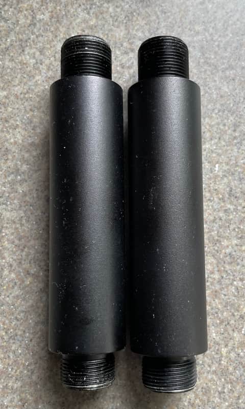 NOS Lot of 2 Desk Stand Risers- Microphone Stand Extension Tube - 3" long image 1