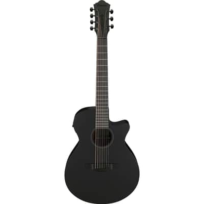 Ibanez AEG Series 7-String Acoustic Electric Guitar, Black Out image 3