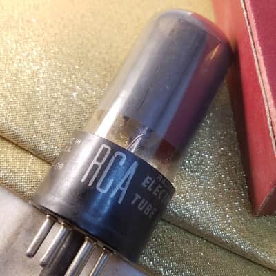 RCA Perfect 0% Tight Matched Pair (2) 6V6GT tNOS AT1000 TESTED Vacuum Tubes greyglass black plate Beam Power 6V6 1945-1958 image 2