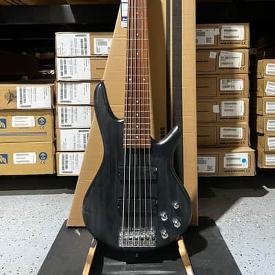 Ibanez Gio GSR206 6-string Electric Bass Guitar - Transparent Gray Flat image 1