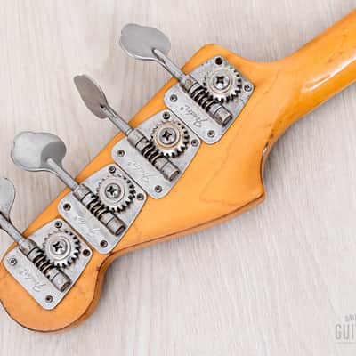 1973 Fender Jazz Bass Sunburst Vintage Electric Bass Guitar, Alder Body w/ Case image 5