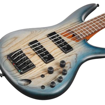 Ibanez SR605ECTF SR Standard 5 String Electric Bass Cosmic Blue Starburst Flat image 12