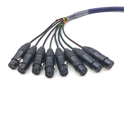 DB25 to XLR Female Snake Cable, DB25 Male to 8 Channel XLR 3Pin Female Balanced Snake Cable D-Sub Snake Wire Patch Bay Interface Modular Wire 1 Meter/3.28ft image 2