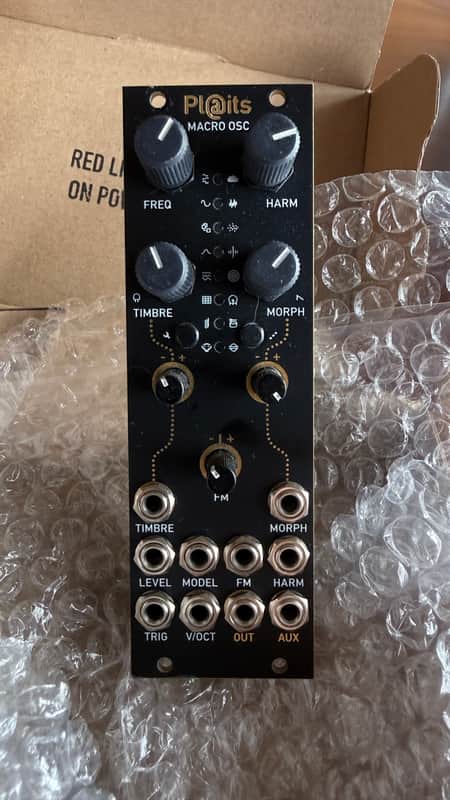 PLAITS - 8HP Version of Mutable Instruments Plaits / BeeHive / uPLAITS / Eurorack Modular /// Black & Gold Panel image 1