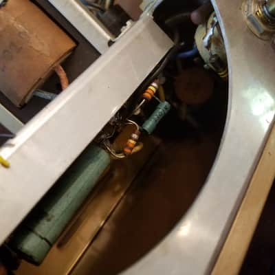 RCA Mono 6AQ5 tube amp project, cab, 5x7" AlNiCo speaker 1953 Brown and Tan image 11