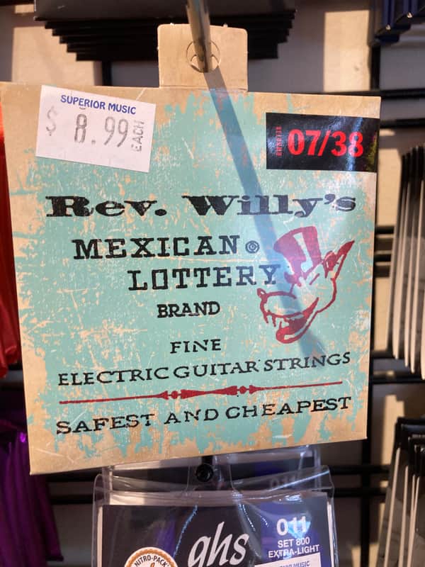 Rev Willies Mexican lottery strings ( Billy gibbons ) image 1