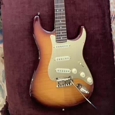 Squier by Fender Standard Series Stratocaster 2013 Cherry Sunburst with Iron Gear Texas Loco & Fender Pickups and 10-way Parallel and Series wiring image 1