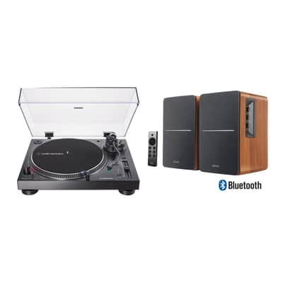 Audio-Technica AT-LP120XUSB-BK Direct-Drive Manual Turntable Package with Edifier RT1280DBs Bluetooth Speakers image 5