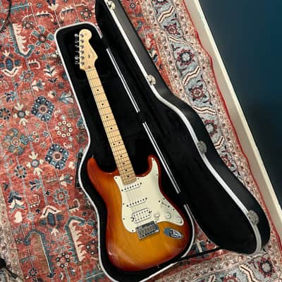 2007 Fender American Series Stratocaster HSS (Sienna Sunburst on Ash Body) w/ Original Fender Hard Clamshell Case image 2