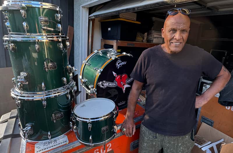 Steve Ferrone's Tom Petty and the Heartbreakers, Gretsch - USA Custom, SF Signature Model “Stage” Set, 24", 22", 16", 14", 12"  - Green image 1