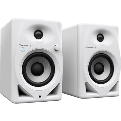 Pioneer DJ DM-40D-BT 4" Two-Way Active Speakers with Bluetooth (Pair, White) image 1