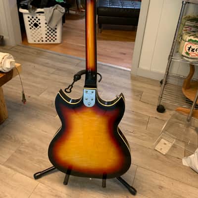 1960s Fujigen Fiama Hollow Body 3 Pickup Sunburst image 8