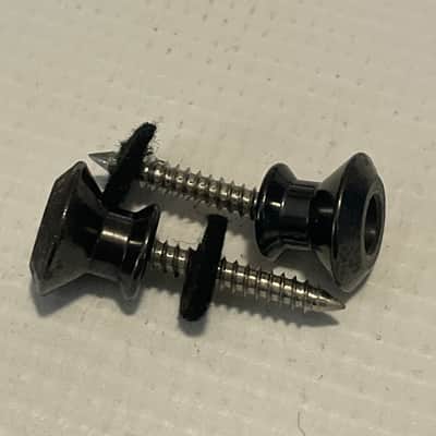 Used Jim Dunlop Electric Guitar Black Strap Lock Buttons Set image 3
