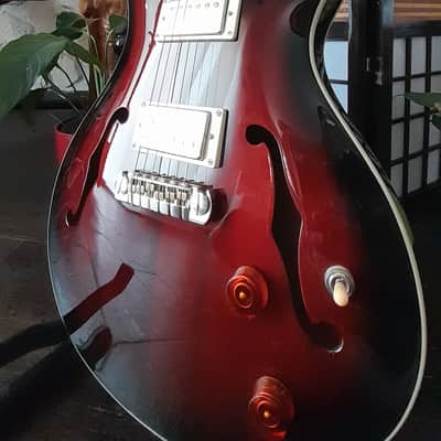 PRS SE Hollowbody Standard Fire Red Burst with hard case image 1