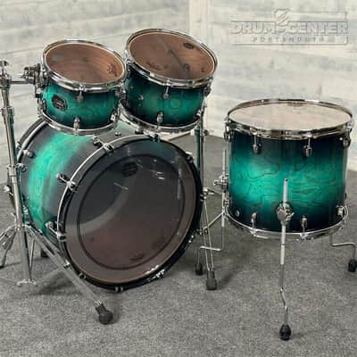 Mapex Saturn VI Rock 4pc Drum Set 22/10/12/16 Marine Teal Burst image 2