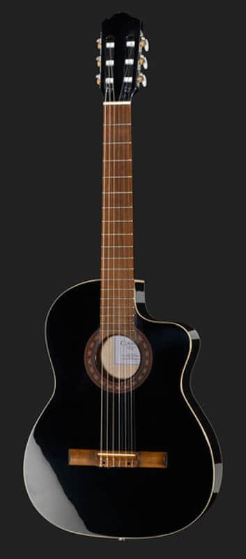 Folk Instruments CE 4/4 Guitar Black with Fishman Pickup image 1