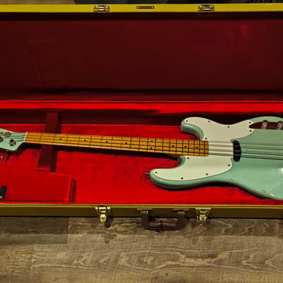 MyDream Partcaster Custom Built - Aged Sonic Blue T-Bass Matching Headstock image 5
