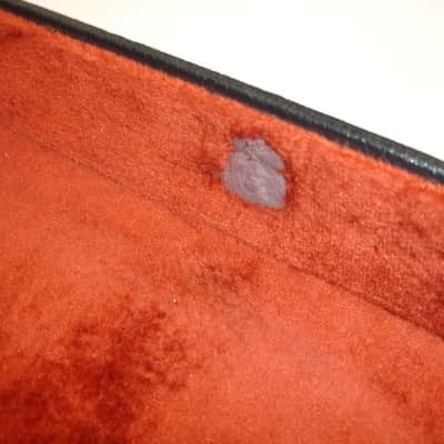 Vintage Fender Mustang Electric Guitar Case, Black with Oxblood Interior image 15