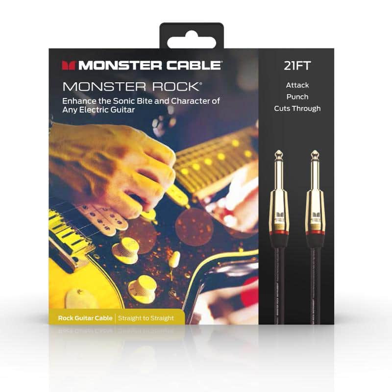 Monster Rock 21 ft/6.4m - straight 1/4” plugs (600542) - Black image 1