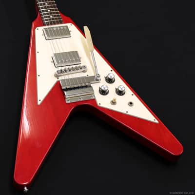 Gibson Custom Shop 1967 Flying V-K Korina w/Vibrola 2001 Cherry image 6