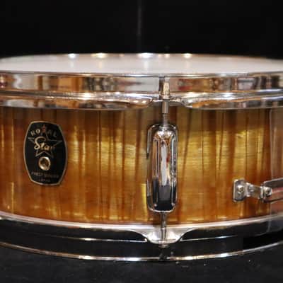 MIJ "Royal Star" Fibre Gold Pearl 5x14" Snare Drum image 1