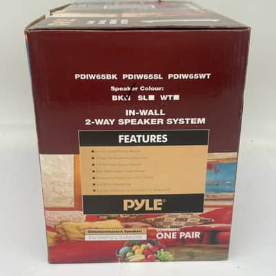 Pyle Two Way Stereo Sound Speaker In-Wall Professional Audio System PDIW65 BLACK image 4