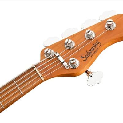 Sadowsky MetroExpress 21-Fret Vintage M Bass Morado Fingerboard 5-String - Solid Champagne Metallic High Polish image 4