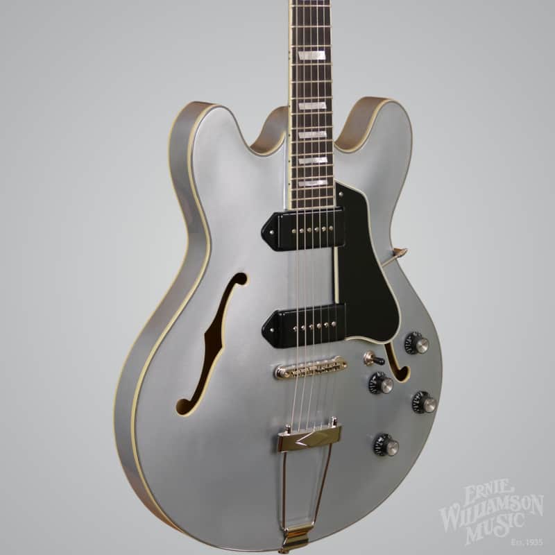 Eastman T64 Trapeze Hollowbody Electric Guitar - Iced Blue Metallic image 1
