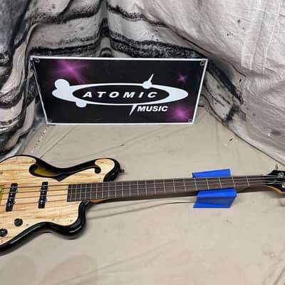Italia Imola Chambered Semi-Hollow Body 4-String Bass with Case - 34" scale image 1