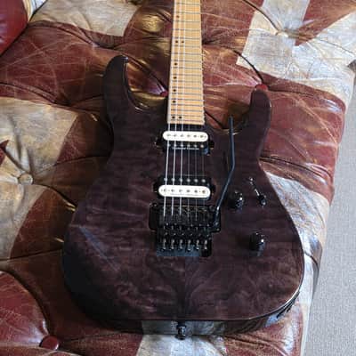 Jackson Pro Series DK2MQ Transparent Black DK2 Pro Quilted Maple Floyd Rose HH Super Strat MIM Mexico image 7